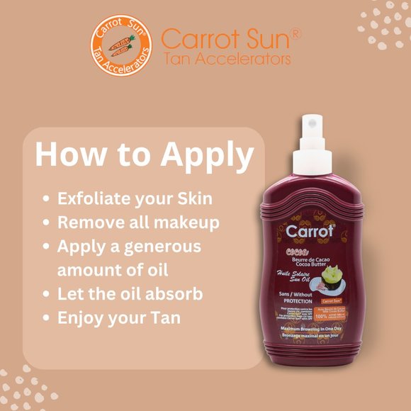 Carrot Sun Tan Accelerator Cocoa Butter Oil with and L-Tyrosine - Picture 6 of 6